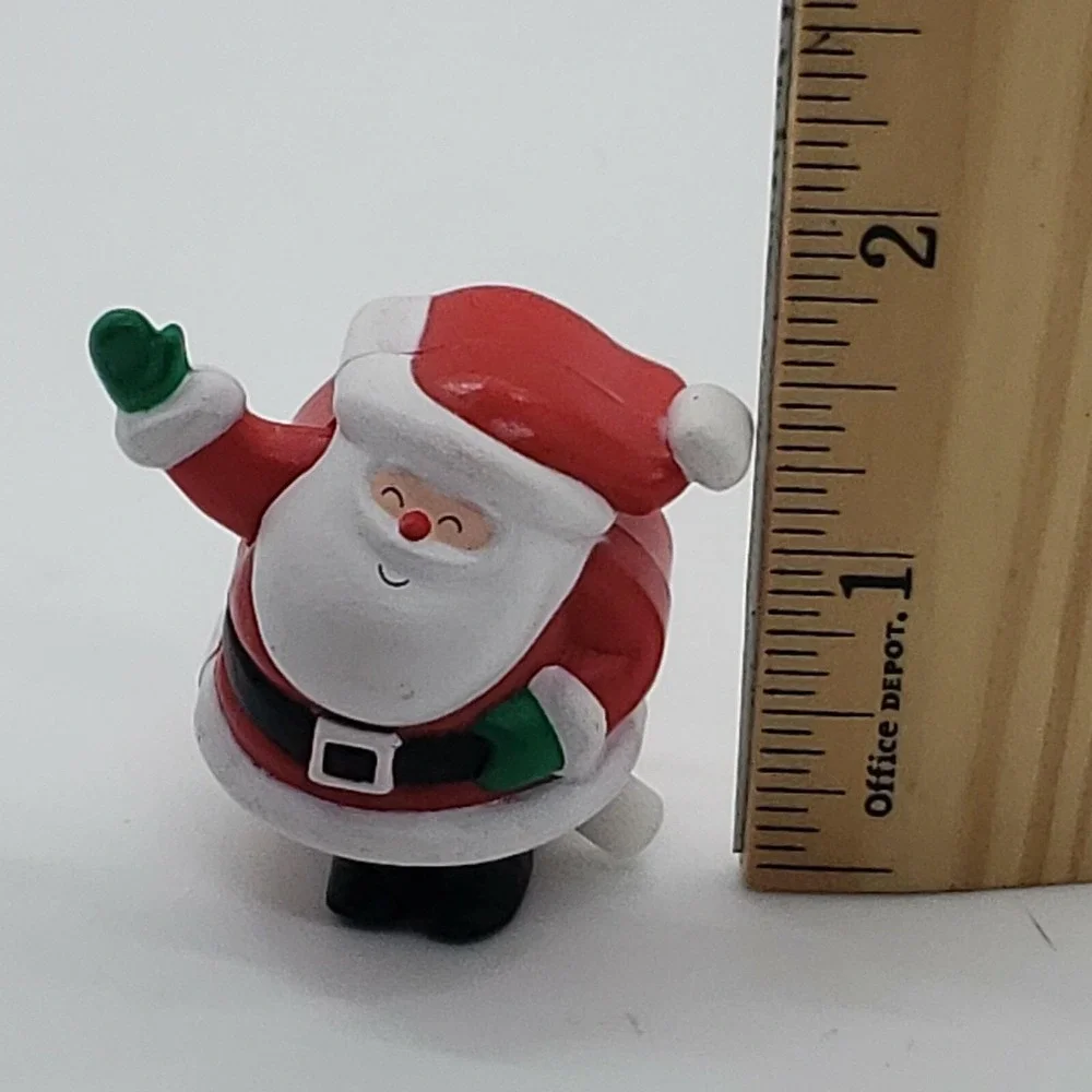 Vintage 1988 Hallmark wind-up waving Santa Christmas holiday brooch pin - works!